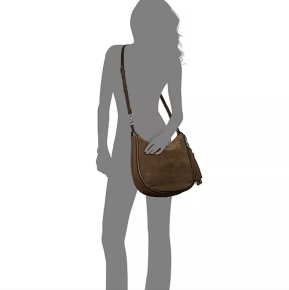 Patricia Nash Beautiful Brown Suede Hobo Bag with Tassels - Picture 6 of 15